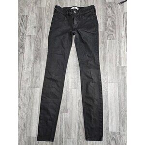 (3/$35) Hollister Jeans Womens 00R Black Skinny Stretch Denim 5 Pocket Zip Fly